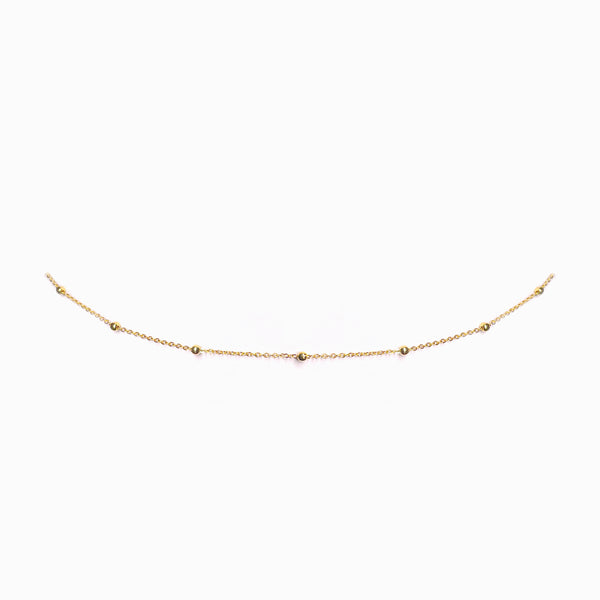 Gold Beaded Chain 18K GOLD